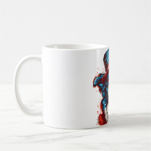 Border colie with an American flag hat Coffee Mug