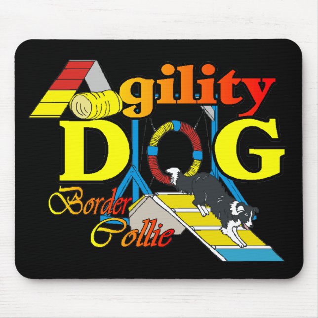 Border Collie Agility Gifts Mouse Pad (Front)