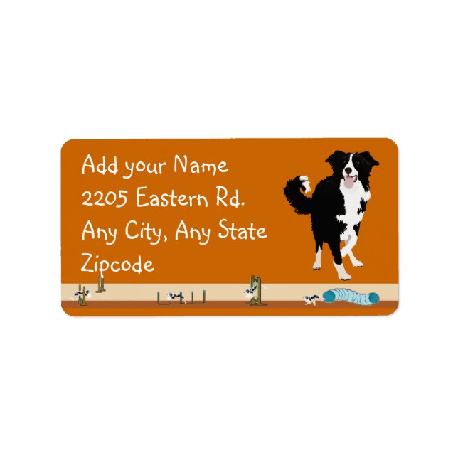 Border Collie - Agility Label (Front)