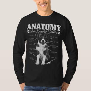 Border Collie Anatomy Funny Cute Dog Border Collie T-Shirt
