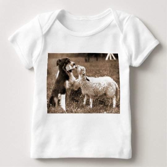 "Border Collie and Lamb"~Baby T-Shirt