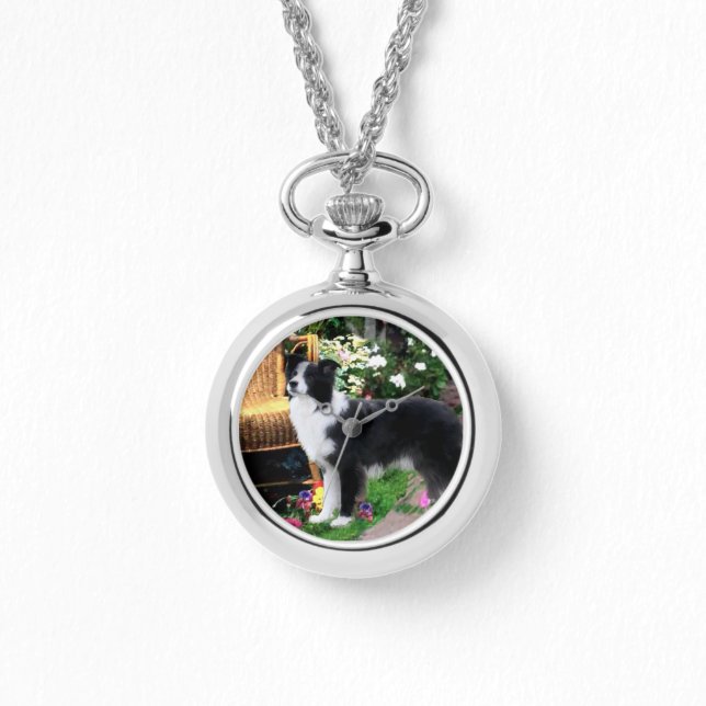 Border Collie Art Gifts Watch (Front)