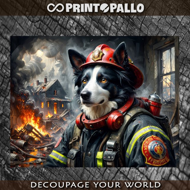 Border Collie as a Firefighter -  Tissue Paper (Creator Uploaded)