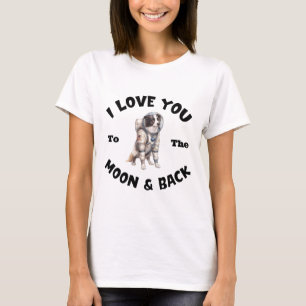 Border Collie Astronaut I Love To The Moon & Back  T-Shirt