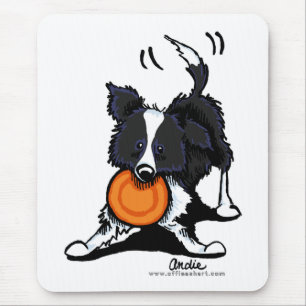 Border Collie at Play Mouse Pad