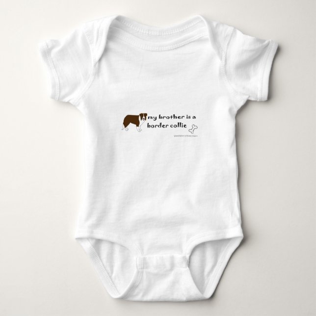 border collie baby bodysuit (Front)