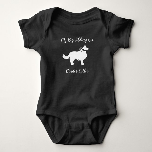 Border Collie Baby Shower Baby Bodysuit (Front)
