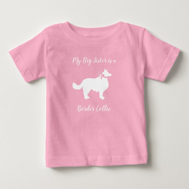 Border Collie Baby Shower T-Shirt (Front)