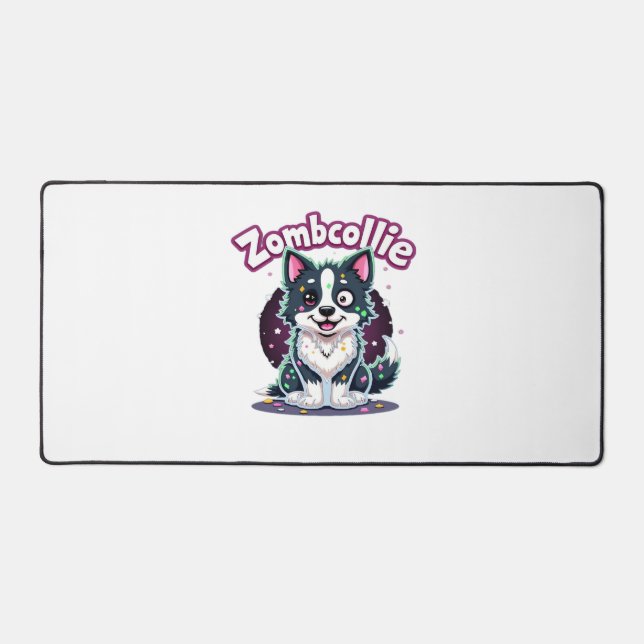 Border Collie BC Zombie Dog Halloween Essential T- Desk Mat (Front)