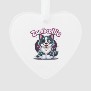 Border Collie BC Zombie Dog Halloween Essential T- Ornament