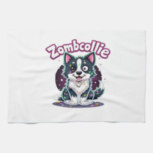 Border Collie BC Zombie Dog Halloween Essential T- Tea Towel