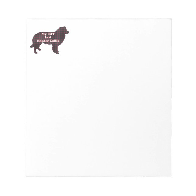 Border Collie BFF Notepad (Front)