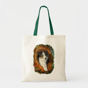 Border Collie Blue Merle Dog Head Photography Pet Tote Bag