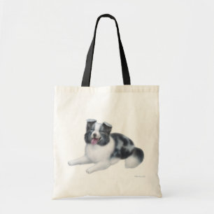 Border Collie Blue Merle Tote Bag