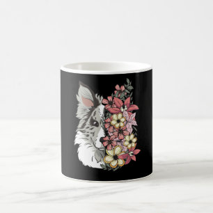 Border Collie Blue Merle With Flowers Coffee Mug