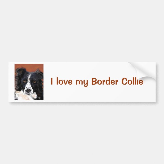 Border Collie bumper sticker (Front)