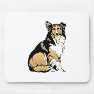 Border Collie Cartoon Mouse Pad