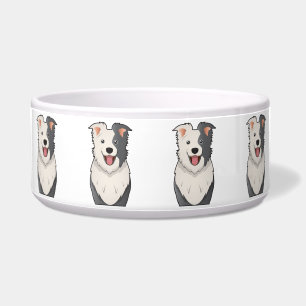 Border Collie Cartoon Portrait