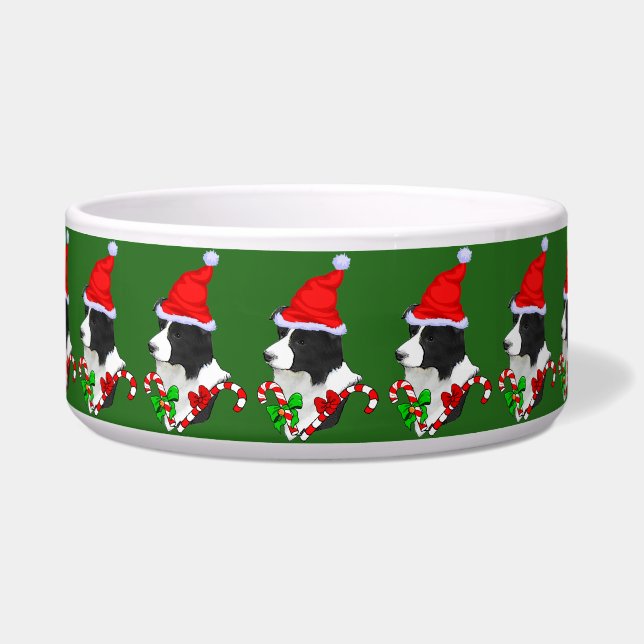 Border Collie Christmas Bowl (Front)