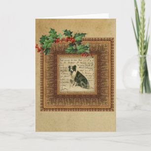 Border Collie Christmas Card