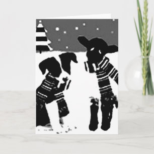 Border Collie Christmas Card