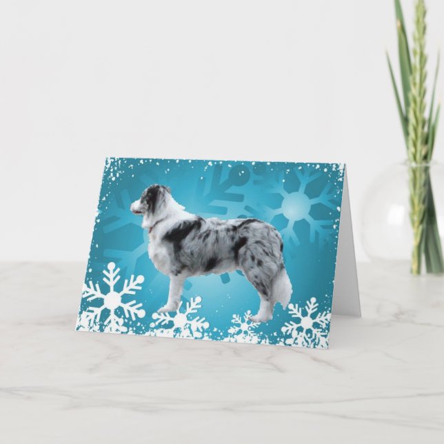 Border Collie Christmas Card (Front)