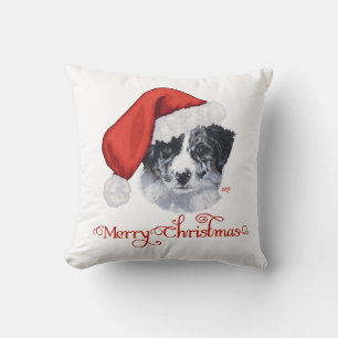 Border Collie Christmas Cushion