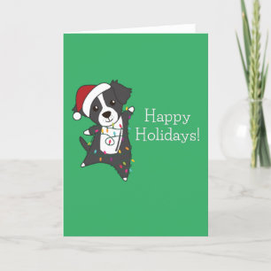 Border Collie Christmas Dog Winter Animals Dogs Holiday Card