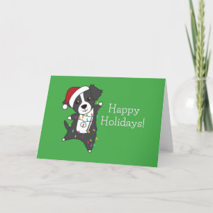 Border Collie Christmas Dog Winter Animals Dogs Holiday Card