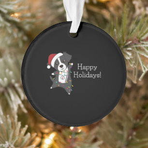 Border Collie Christmas Dog Winter Animals Dogs Ornament
