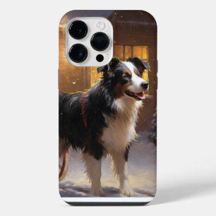 Border Collie Christmas Festive Season iPhone 14 Pro Max Case