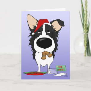 Border Collie Christmas Holiday Card