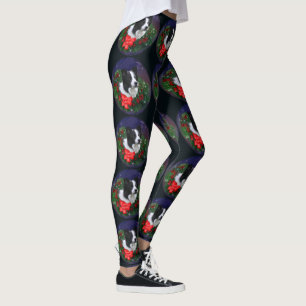 Border Collie Christmas  Leggings
