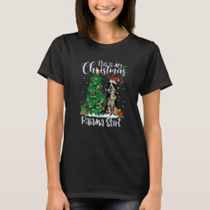 Border Collie Christmas Lights Pajama Dog Xmas T-Shirt