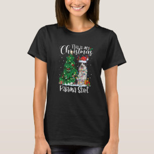 Border Collie Christmas Lights Pajama Dog Xmas T-Shirt