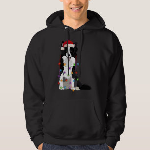 Border Collie Christmas Lights Xmas Dog Lover Hoodie
