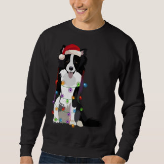 Border Collie Christmas Lights Xmas Dog Lover Sweatshirt