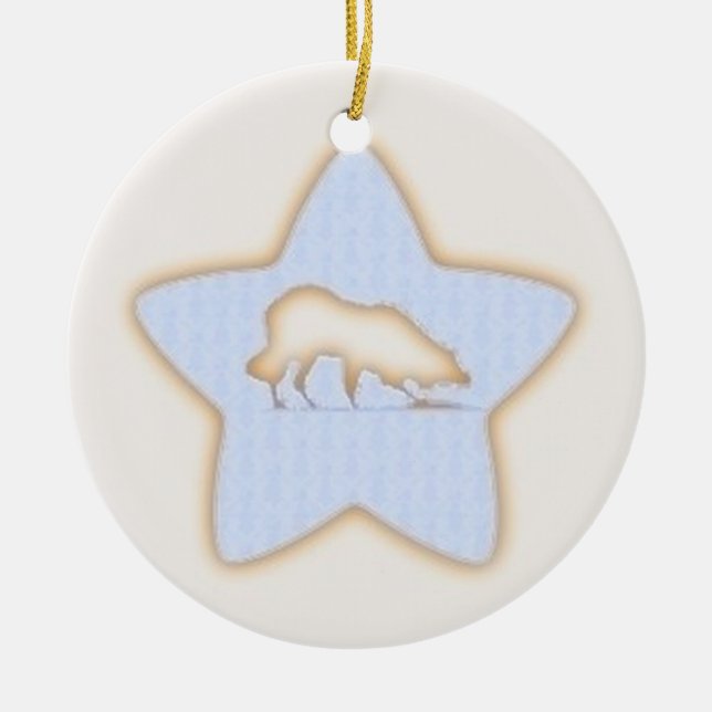 Border Collie Christmas Ornament (Front)