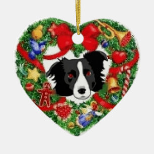 Border Collie Christmas Ornament