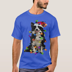 Border Collie Christmas Santa Funny Dog Lover T-Shirt
