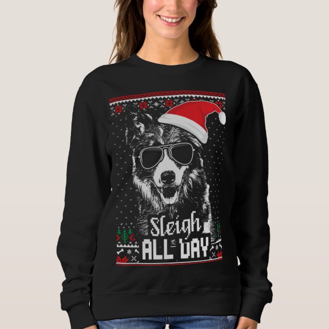 Border Collie Christmas Sweatshirt (Front)