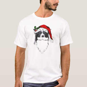 Border Collie Christmas Tee~Santa Claus T-Shirt