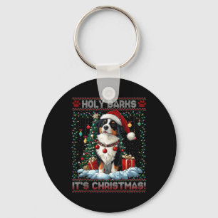 Border Collie Christmas Tree Decorations Dog Lover Key Ring