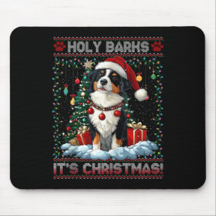 Border Collie Christmas Tree Decorations Dog Lover Mouse Pad