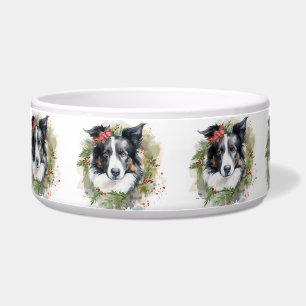 Border Collie Christmas Wreath Festive Pup 