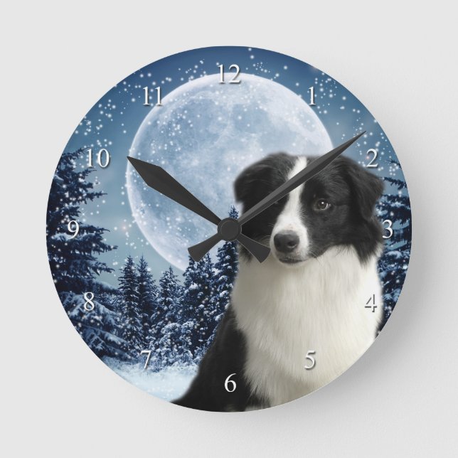 Border Collie Clock (Front)