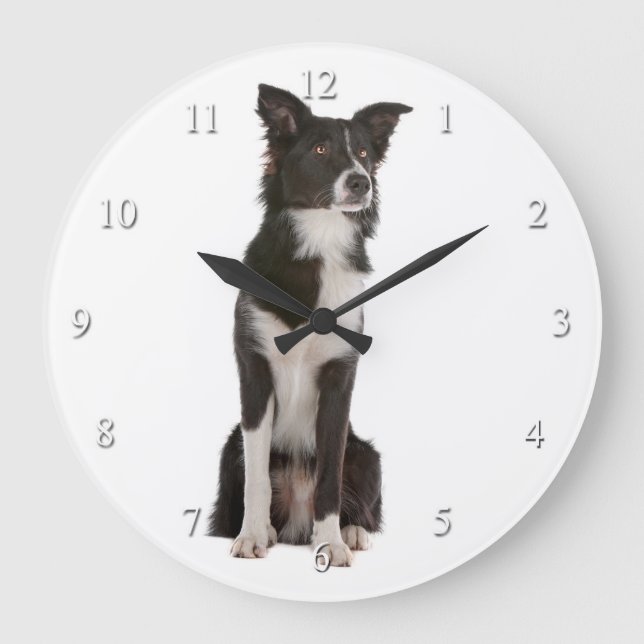 Border Collie Clock (Front)