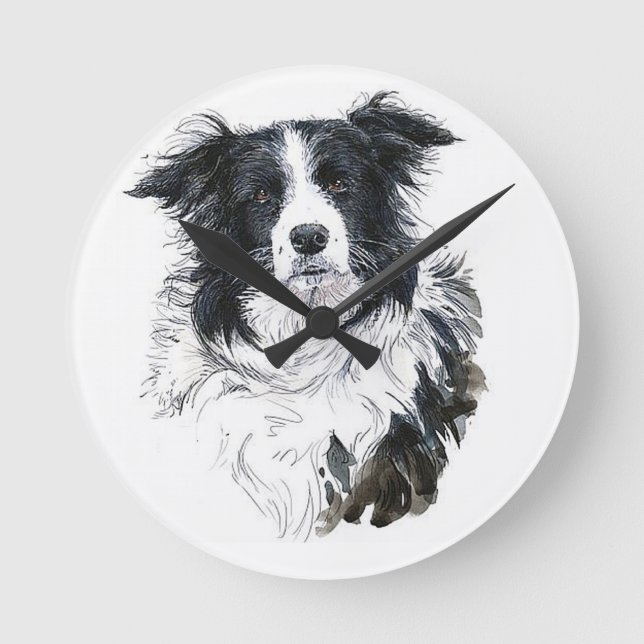 Border Collie Clock (Front)