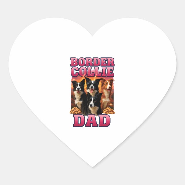 Border Collie Copy Copy Copy Heart Sticker (Front)