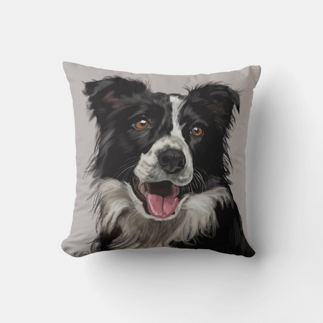 Border Collie Cushion (Front)